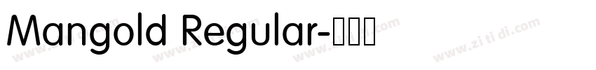 Mangold Regular字体转换